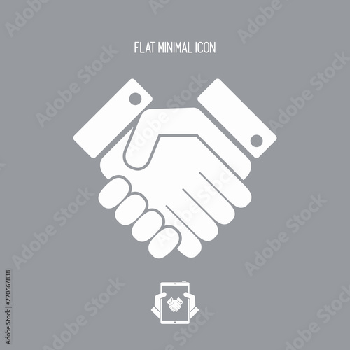 Handshake web single icon