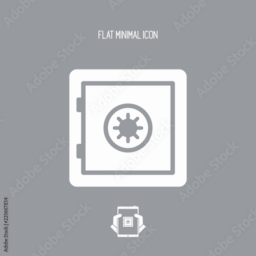 Strongbox single flat icon