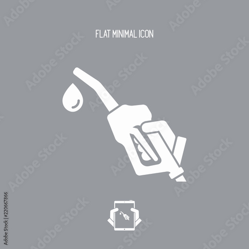 Fuel concept flat icon