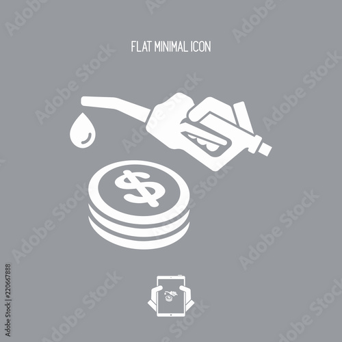 Fuel price - Vector icon