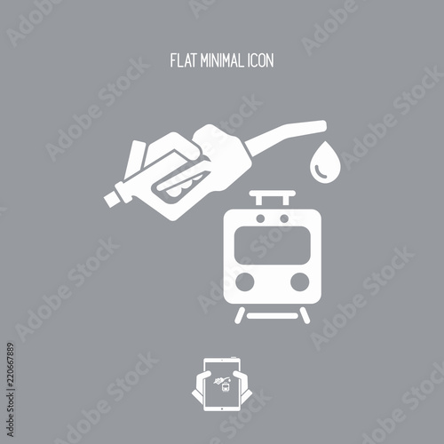Train fuel - Vector icon