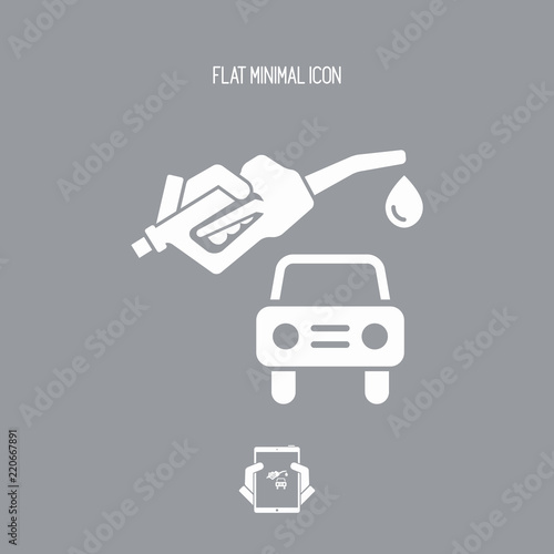 Car fuel - Vector icon