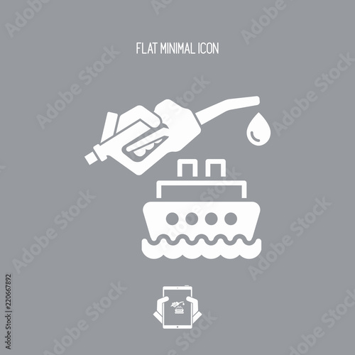 Boat fuel - vector icon