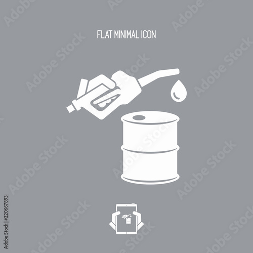 Oil prices - Vector flat icon