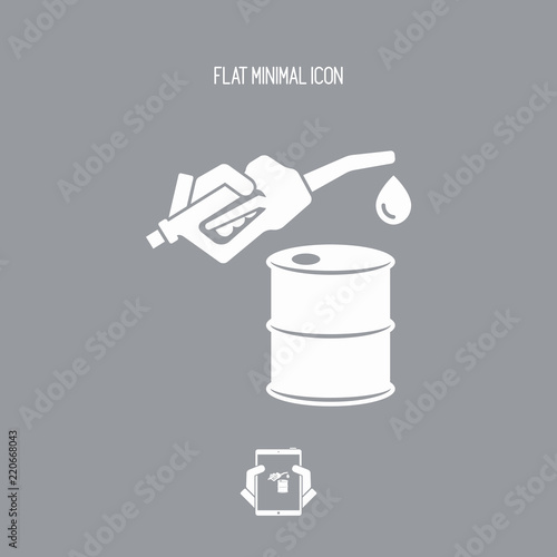 Fuel barrel flat icon