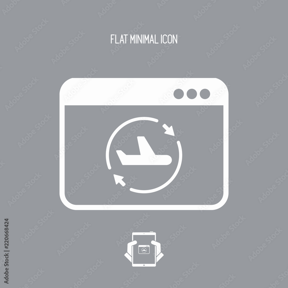 Airline renovated services icon Airline renovated services icon