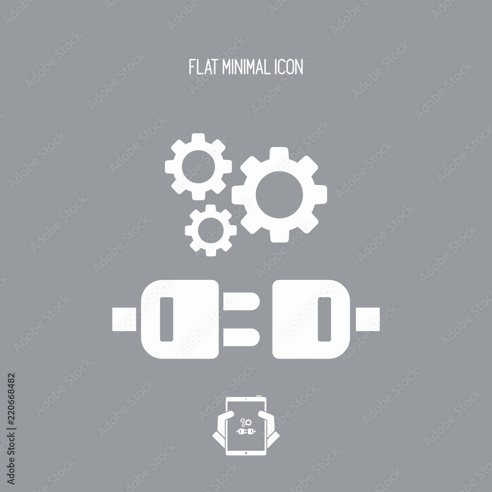 Plug connection system icon Plug connection system icon