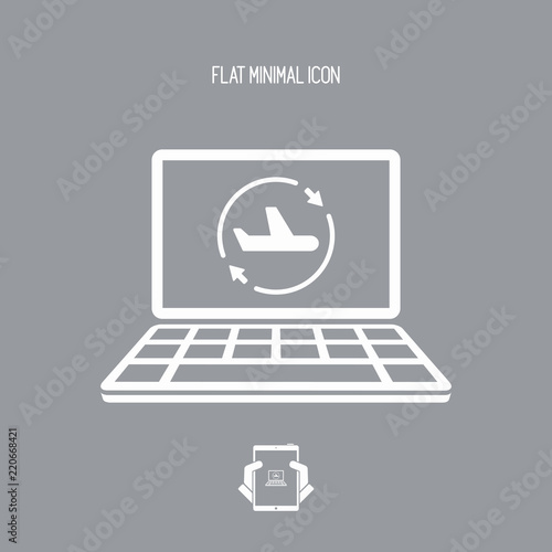 Airline renovated services icon