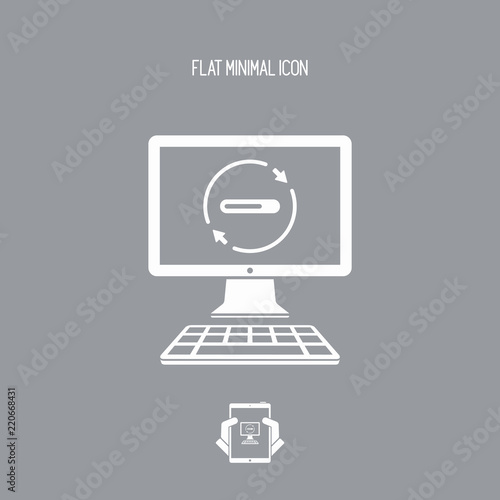 Bar progress computer icon