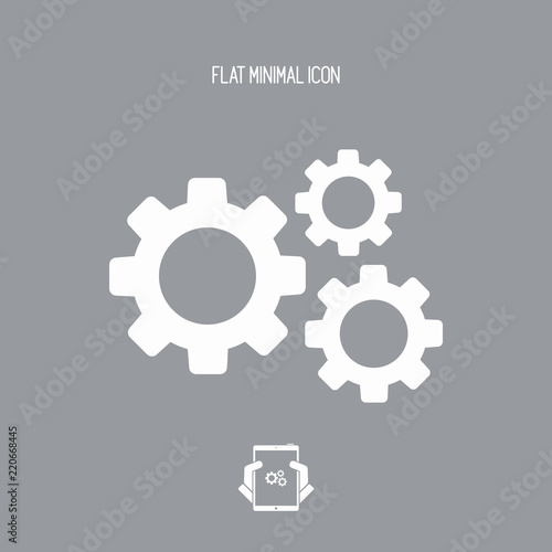Gear flat single icon