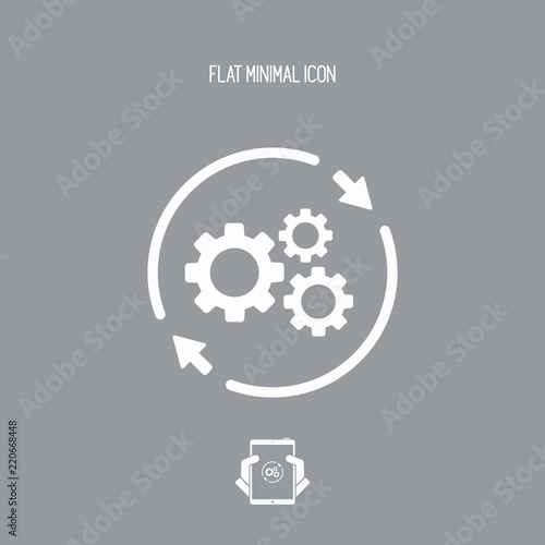 Refresh setting flat icon