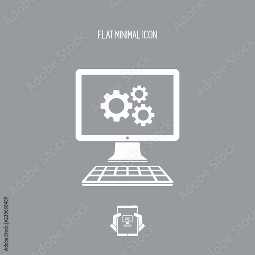 Computer settings flat icon