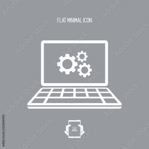 Computer settings flat icon