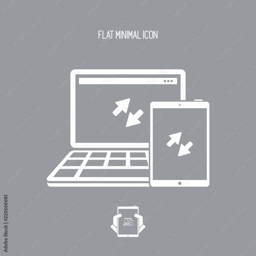 Multi devices synchronization icon Multi devices synchronization icon