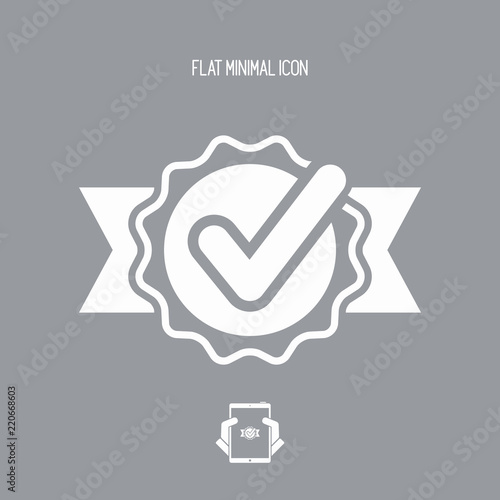 Checking quality symbol icon