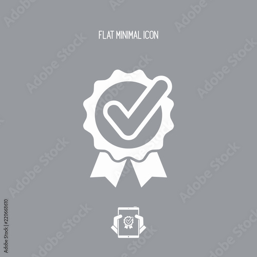 Checking quality symbol icon