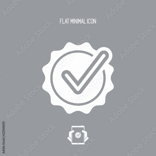 Checking quality symbol icon