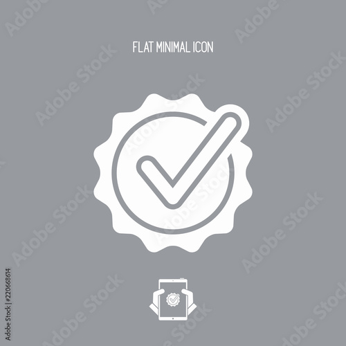 Checking quality symbol icon