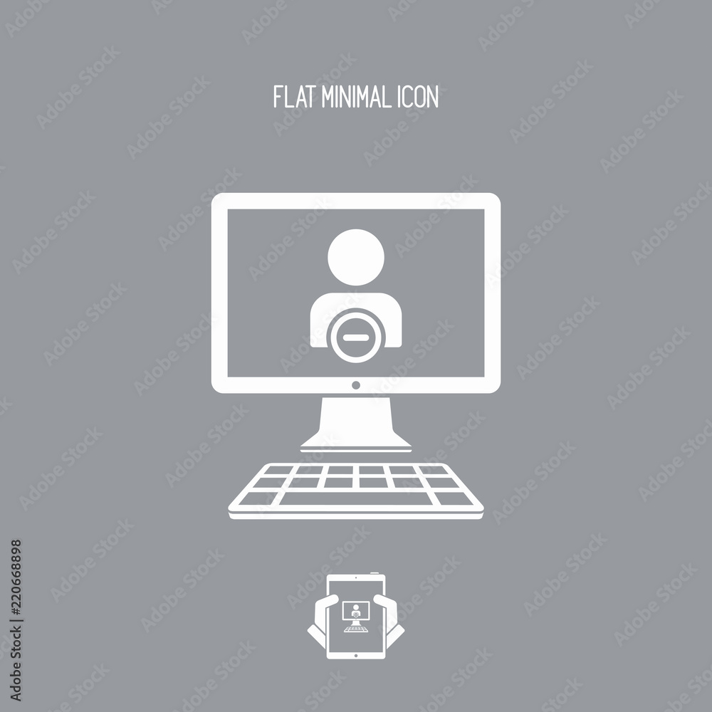 Forbidden access flat icon Forbidden access flat icon