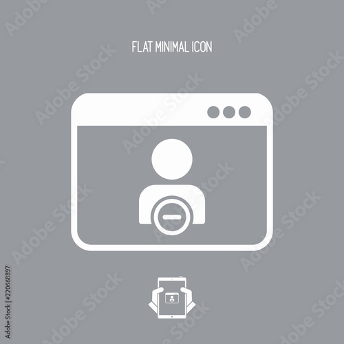 Delete contact flat icon