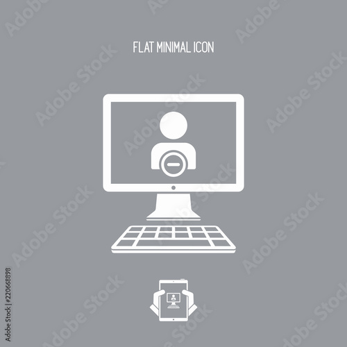 Forbidden access flat icon