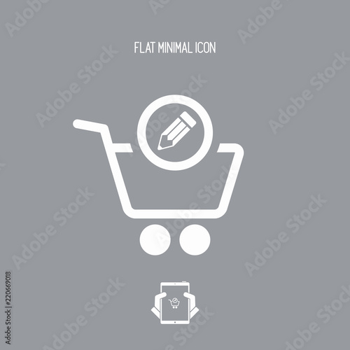 Shopping notes flat icon