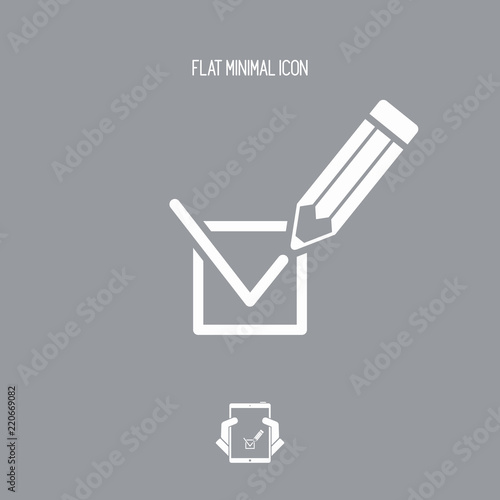 Election voting mark icon