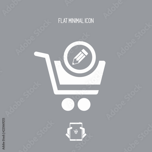 Shopping notes flat icon