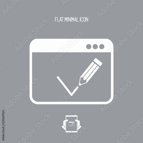 Digital checkmark flat icon