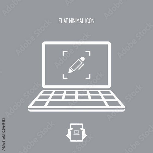 Customized computer services - Vector web icon