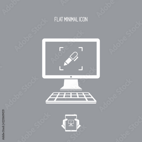 Customized computer services - Vector web icon