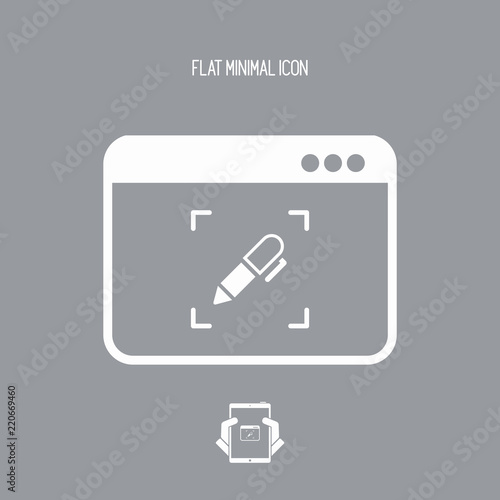 Customized computer services - Vector web icon