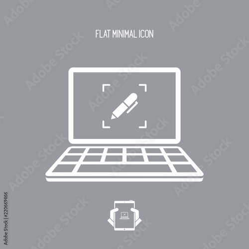 Customized computer services - Vector web icon