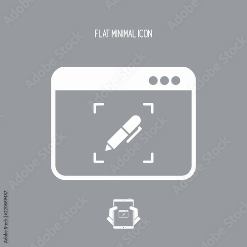 Customized computer services - Vector web icon
