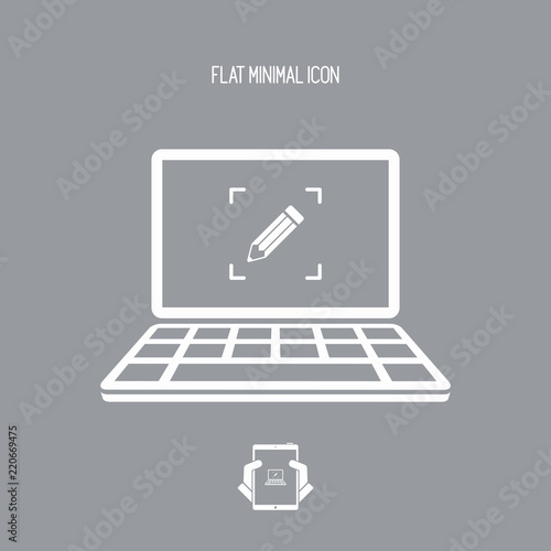 Customized computer services - Vector web icon