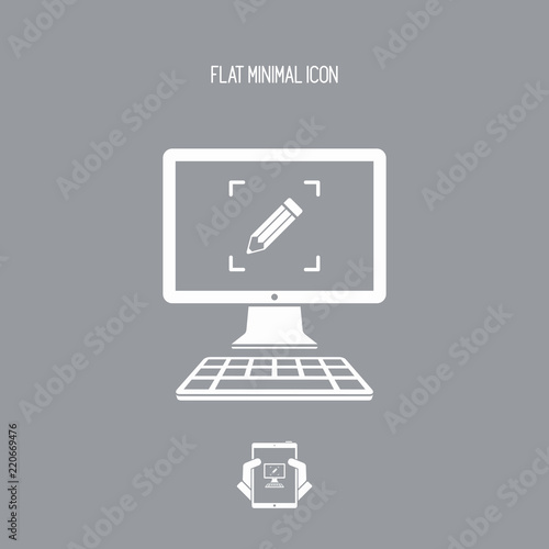 Customized computer services - Vector web icon