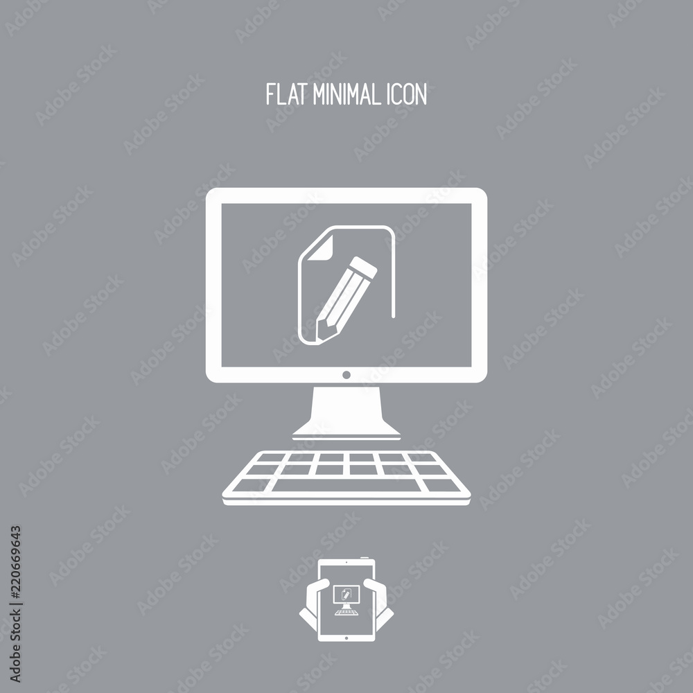 Customized document project - Vector flat icon Customized document project - Vector flat icon