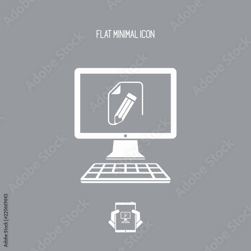 Customized document project - Vector flat icon