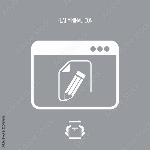 Customized document project - Vector flat icon