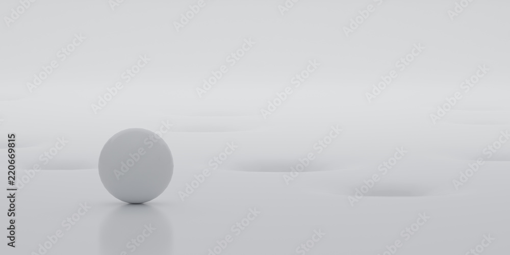 Abstract of white surface with random position of hole and white sphere ball,minimal concept,Futuristic space. 3D rendering Abstract of white surface with random position of hole and white sphere ball,minimal concept,Futuristic space. 3D rendering