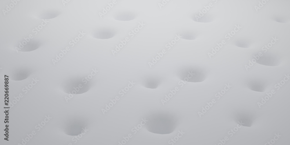 Abstract of white surface with random position of hole,minimal concept,Futuristic space. 3D rendering Abstract of white surface with random position of hole,minimal concept,Futuristic space. 3D rendering
