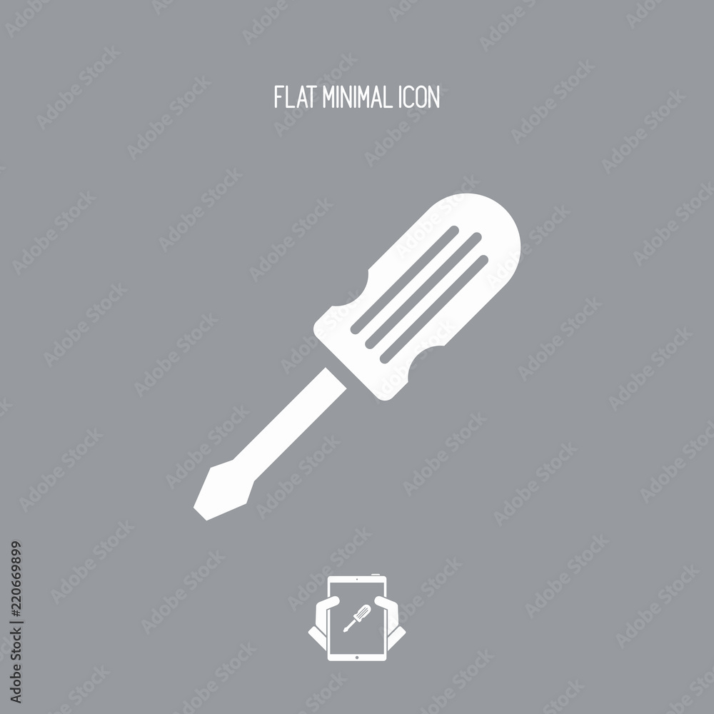 Assistance concept - screwdriver vector icon Assistance concept - screwdriver vector icon