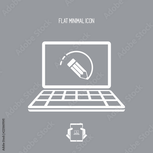Designer software - Vector flat icon