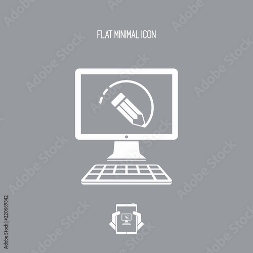 Designer software - Vector flat icon