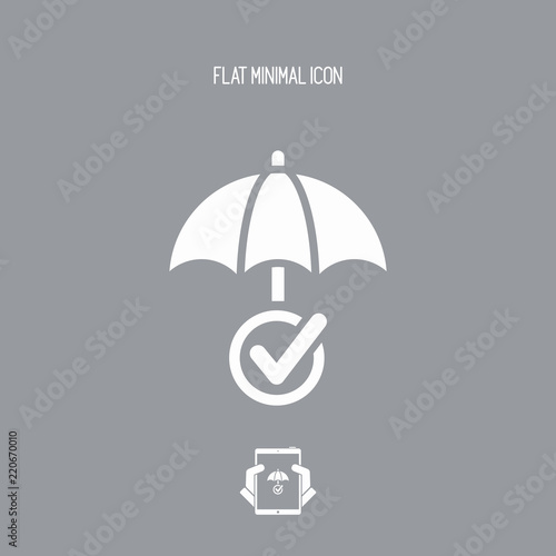 Security system checked - Minimal vector icon