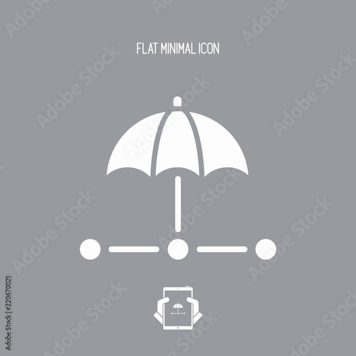 Network security system - Minimal vector icon