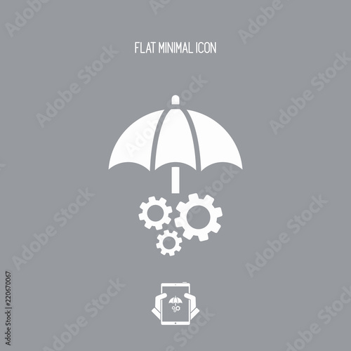 System protected - Minimal vector icon