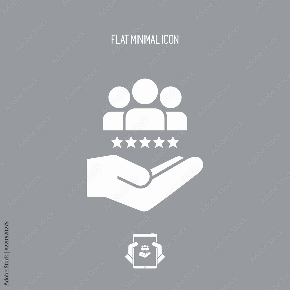 Service offer - Best team - Minimal vector icon Service offer - Best team - Minimal vector icon