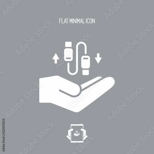 Cable transfer service- Minimal vector icon