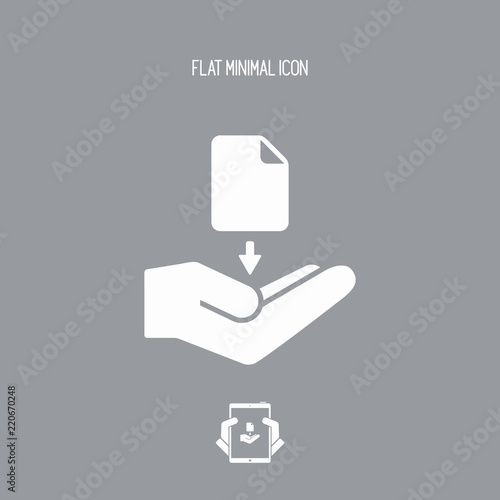 Download button - Minimal vector icon